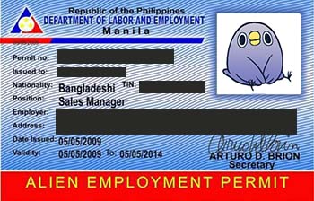 菲律宾工作签证