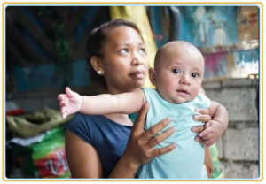 菲律宾贫民窟单亲妈妈